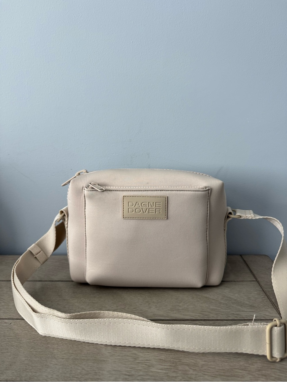 Dagne Dover Micah Neoprene Crossbody - Oyster